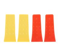 4 pièces Cale de Bûcheron en Plastique PC à Pointes, pour abattage | Couleur Haute Visibilité, Contrôle Direction, pour Troncs et Jardin, 14x6,8x2,5cm