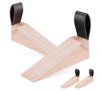 4 Pièces Cale de Porte en Bois Antidérapante, Butoir Lourd | Design Surélevé, Protège les Sols, Maintien Stable, Usage Chambre et Bureau, Lot