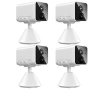 4 pièces caméra de surveillance intérieur batterie WLAN caméra transmission en direct téléphone portable caméra sans fil avec 15M vision de nuit PIR détection de mouvement 2 voies audio