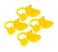 4 Pièces Capuchon de Paille Banane Réutilisable en Silicone | Jaune, Couvre L’embout de Paille, Usage Extérieur, Garde la Paille Propre, Lot pour Gobelets