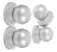 4 Pièces Capuchon de Poteau Rond en Fer Boule Décorative | Protection de Clôture pour Poteaux et Barres, Installation Facile, Jardin et Cour, Style Classique