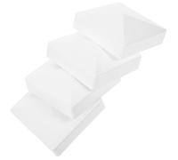 4 Pièces Chapeau de Poteau de Clôture 4x4, Capuchon Plat | Protection les Intempéries, Surface Lisse Moderne, pour Tube Aluminium Carré et Lampadaire