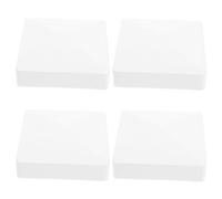4 Pièces Chapeau de Poteau de Clôture Plat 4 Pouces Blanc ABS | Protection Extérieure, Installation Facile, Surface Résistante aux Taches L’eau, pour Poteaux de Lampadaire et Boîte