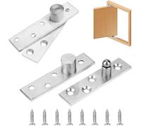 4 Pièces Charnière de Porte Tournante en Acier Inoxydable Charnières à Rotation 360 Degrés Pivot Dissimulées (Eccentric Pivot)