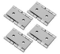 4 Pièces Charnière Double Axe en Fer Argentée pour Meubles | Double Action, Ajustement Ferme et Stable, Trous 25mm, Diamètre 4,3mm, Connexion Fiable