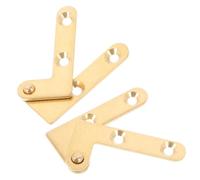 4 Pièces Charnière Pivotante Cachée Robuste en Laiton Réglable | Conception Dissimulée, Pivot Haut et Bas, Fonctionnement Fluide, pour Portes en Bois et Verre, Couleur Or