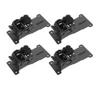 4 Pièces Charnière Pliable Auto-bloquante en Acier | Noir, Angle 180° à 90°, pour Cuisines et Magasins, Usage sur Pieds de Chaise