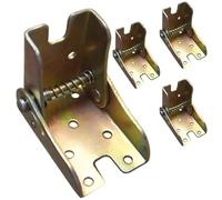 4 Pièces Charnière Pliante Autobloquante en Acier, 90 Degrés | Support Pliable, Finition Or, Usage Établi ou Lit, Format Compact, Aide au Gain de Place