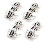 4 pièces Charnières à Fermeture Douce pour Placard, Charnière Hydraulique, Charnière de Meuble Invisible en Acier Inoxydable, 90° pour Camping-Car, Caravane, Armoire