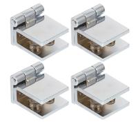4 pièces Charnières à Pince pour Porte en Verre Alliage de Zinc 5-8mm | Conception sans Cadre, Montage Facile, Compatible Portes Vitrées de Salle de Bain et Vitrines
