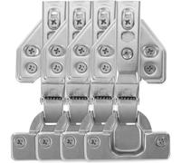4 Pièces Charnières Invisibles à Fermeture Douce, Acier Inoxydable | Installation Dissimulée, Module Hydraulique Intégré, Fixation par Vis, pour Portes en Bois et Placards
