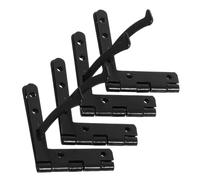 4 Pièces Charnières Métal Noires 90° 31x41 MM | Trous de Fixation 2,6mm, Arrêt Précis, Soutien Stable, pour Artisans, Ébénisterie, Restauration Coffrets et Projets Bois