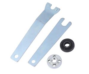 4 Pièces Clé pour Meuleuse D’angle en Acier au Carbone, Kit | Deux Clés, une Rondelle Supérieure Inférieure, pour Disques, Coupe Carrelage, Polissage Métal