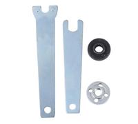 4 Pièces Clé pour Meuleuse D'angle, Kit de Remplacement, Acier | Deux Clés, Joint et Inférieur, pour Disques de Meulage et Écrou à Bride, Argenté