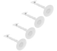 4 Pièces Clips D'affichage en Plastique Double Face | Porte-affiches de Marchandises, Ajustement Facile, Prise Sûre, Blanc, pour Rayons et Cintres en Magasin