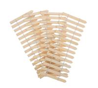 4 Pièces Clôture Décorative Miniature en Bois, Style Rustique | Finition Bois Non Traitée, pour Maison de Poupée, Scènes Ferroviaires, Arrangements Succulents