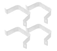 4 Pièces Collier Carré de Canalisation de Gouttière Robuste Blanc | Alliage D'aluminium, Installation DIY Simple, Résistance à L'usure, Limite les Vibrations Chutes