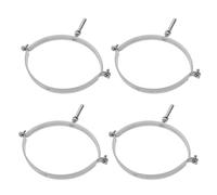 4 Pièces Collier Mural pour Tuyau de Cheminée en Acier Inoxydable | Fixation Stable au Mur, Réduit les Vibrations, Style Moderne Discret, Ventilation Optimisée, Rond
