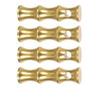 4 Pièces Connecteur D’angle de Rail en Alliage D’aluminium | Style Bambou, Structure à Tube, Usage pour Chariot de Service et Projets Meubles, Couleur Or