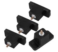 4 Pièces Coussinet Anti-vibrations, Caoutchouc Noir | Coussinets Anti-vibrations, Réduction des Vibrations, pour Pieds de Groupe Extérieur, Balcons et Toits