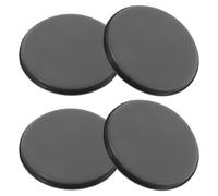 4 Pièces Coussinet Photosensible pour Scellage, Bloc Noir Rond 4mm | Haute Élasticité, Impression sans Joint, Prise Confortable, Absorption D’encre, Surface Lisse et Brillante