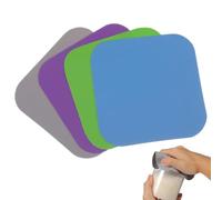 4 Pièces Coussinets Antidérapants en Caoutchouc | Lot, Design Rond et Carré, Aide Flexible, Cuisine et Rangement au Garde-manger