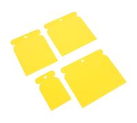 4 Pièces Couteau à Mastic en Plastique, Largeurs | Lame Épaissie, Bord Droit Précis, Manche Courbé, Surface Lisse sans Bavure, Usage DIY Peinture et Rebouchage