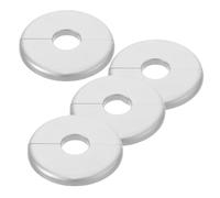 4 Pièces Couvercle Décoratif de Plomberie Rond Ppr | Plaque Escutcheon Ronde, Cache Imperfections du Mur, Usage Toilettes et Pièces de Vie, pour Trous Climatisation