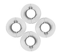 4 Pièces Couvercle Décoratif de Tuyau à Bride en Acier Inoxydable | Cache Murale Argentée, pour Tuyaux de Chauffage et Radiateurs, Installation Facile, Toilettes la Cuisine