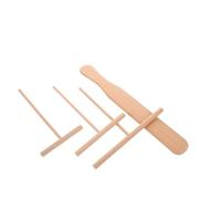 4 Pièces Crêpeur en Bois de Hêtre pour Pâte et Crêpes | Racleur à Pâte, Étaloir à Crêpes, Résistant à Déformation, pour Crêpière Cuisine