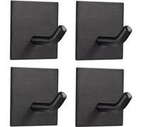 4 Pièces Crochet Adhésif Mural, Porte Serviette auto-adhésif 3M en Acier Inox imperméable Antirouille sans Perçage, Accroche Serviette Torchon pour Salon, Salle de Bains, Cuisine, Bureau G