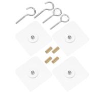 4 Pièces Crochets Muraux Adhésifs sans Perçage, Robustes, Cuisine | PVC Métal, Pose Facile, sans Traces ni Résidus, Design Ouvert et Fermé, Ruban Nano Double Face