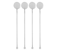 4 Pièces Cuillère à Cocktail en Acier Bâtonnet Mélangeur | Mélange de Boissons, Portable et Léger, Résistant à Corrosion, Style Moderne pour Bar et Café