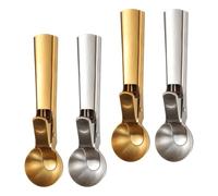 4 Pièces Cuillère à Glace Ronde en Acier Inoxydable, Forme Boule | Usage Multifonction, Surface Antiadhésive et Résistante à Corrosion, Cuisine et Environnements Commerciaux