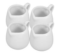 4 Pièces Cuillère à Sauce Pichet Fumant Plats à La Sauce Soja Porte-carton De Lait Avec Poignée À Sirop Mini Pot à Lait Gobelet En Mousse Blanche Miniature Les Amoureux Céramique