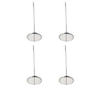 4 Pièces Cuillère Plate en Acier Inoxydable Argentée | Légère, Résistante à Corrosion, Compatible Lave-vaisselle, pour Servir Riz et Aliments Cuisine