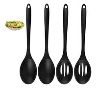 4 Pièces Cuillères à Mélanger en Silicone, Longueur 27,5 cm Cuillère à Mélanger en Silicone, Cooking Spoon for Nonstick Cookware, Grande Cuillère à Mélange Cuisine pour Cuisine, Cuisson et Servir