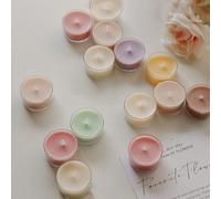 4 pièces de bougies rondes en cire de soja artisanales sans fumée, cadeau d'ambiance créatif, compagnon de mariage de qualité supérieure, bougie d'aromathérapie pour la décoration de table de la maiso