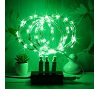 4 pièces de guirlande lumineuse LED, 20 LED 2M / 6,6 pieds USB guirlande lumineuse extérieur/intérieur étanche pour chambre, cour, mariage, Noël, DIY, etc. (Vert)
