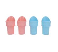 4 pièces de supports réutilisables pour cornets de glace, coupes miniatures à glace congélables avec cuillère, idéales pour les fêtes d’anniversaire, présentoir durable pour