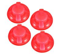 4 Pièces Détecteur de Fumée en Plastique Rouge Couvercle de Protection | Barrière Anti-poussière, Limite les Dommages Accidentels, Accès Pratique pour Entretien Domestique, Restaurants, Usines