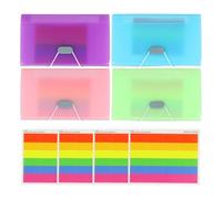 4 Pièces Dossier Extensible A6, 13 Compartiments Mini Chemises à Documents avec Étiquettes, A6 Porte-documents Organisateur Fichiers Accordéon, Trieur Extensible Petit pour Chèques Cartes Factures