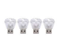 4 pièces éclairage de voiture lumière LED USB voitures atmosphères intérieures lampe intérieure lumière décorative intérieurs éclairage LED intérieur de voiture Cigarettes USB atmosphères
