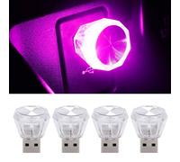 4 pièces éclairage de voiture lumière LED USB voitures atmosphères intérieures lampe intérieure lumière décorative intérieurs éclairage LED intérieur de voiture Cigarettes USB atmosphères
