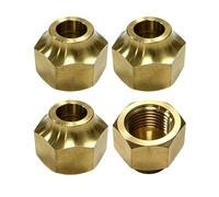 4 Pièces Écrou-Raccord Évasé 3/8" en Laiton | Laiton massif, Haute étanchéité anti-fuite, Résistant à la corrosion, Installation sans soudure