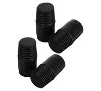 4 Pièces Embout Fileté de Perche, Adaptateur de Rallonge Pp Noir | Connexion Filetée Sûre, Construction Pp Stable, pour Manche de Balai et Serpillière, Usage Domestique ou Commercial