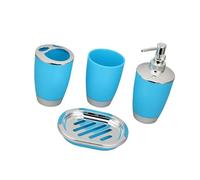 4 pièces en Plastique organisateurs de Salle de Bain Kits étanche Construction Porte-Brosse à Dents Tasse de Lavage Distributeur de Savon Salle de Bain évier organisateurs Ensemble