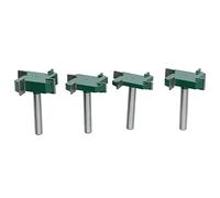 4 pièces ensemble/4 tige quatre T fente routeur à rainurer haute coupe-bois fraise pour fraisage électrique gravure Machines de découpage