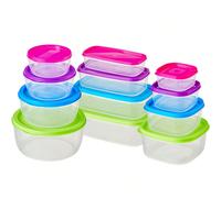 4 pièces Ensemble de boîtes de conservation des aliments - 3 formes, étanches, couvercles à fermeture rapide, compatibles micro-ondes, design gain de place - Convient pour les boîtes à bento, les piqu