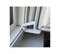 4 pièces Ensemble de butoirs de fenêtre et de porte | Bandes amortissantes robustes et kit de verrouillage de rail, pour la séparation du balcon, la ventilation et la protection de l'intimité | Instal
